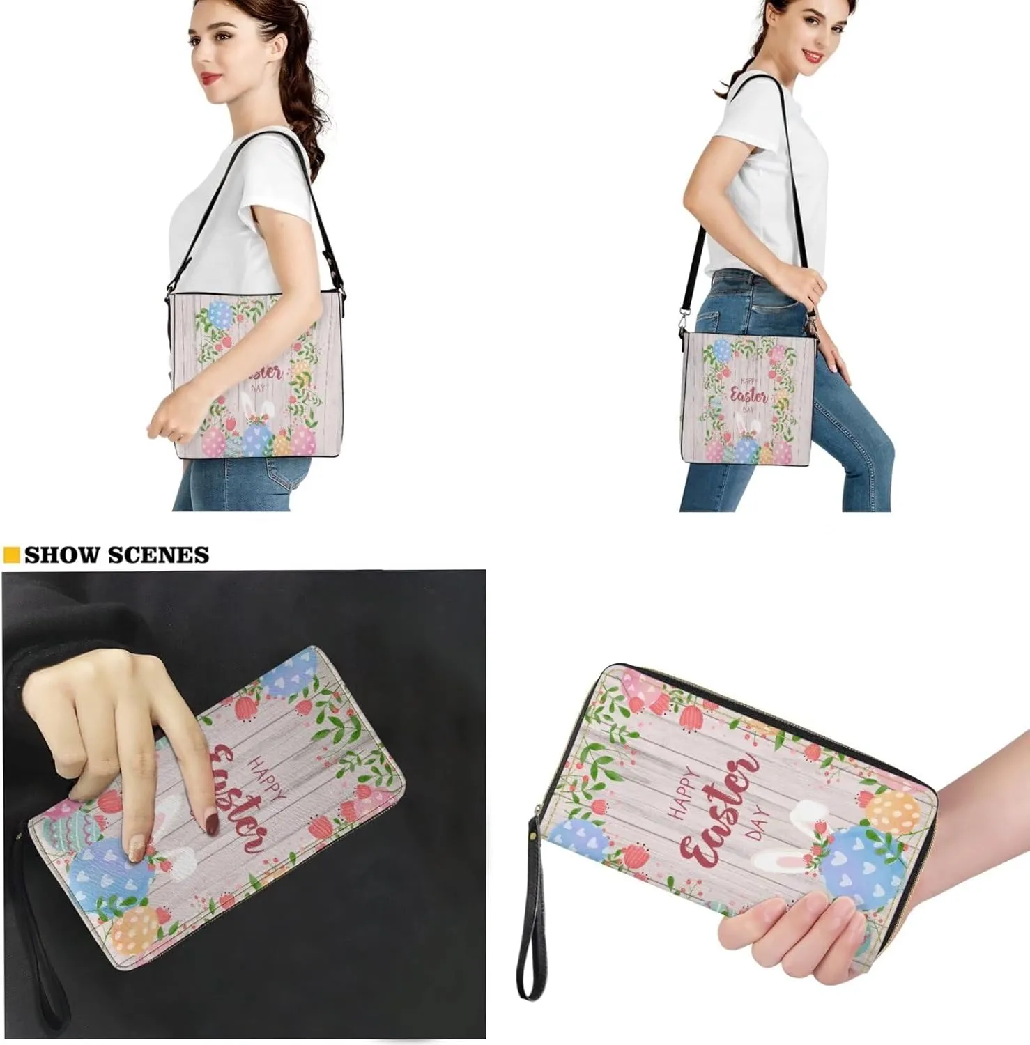 2pcs Purses For Women Wallet Shoulder Bag Top Handle Hand for Daliy Use