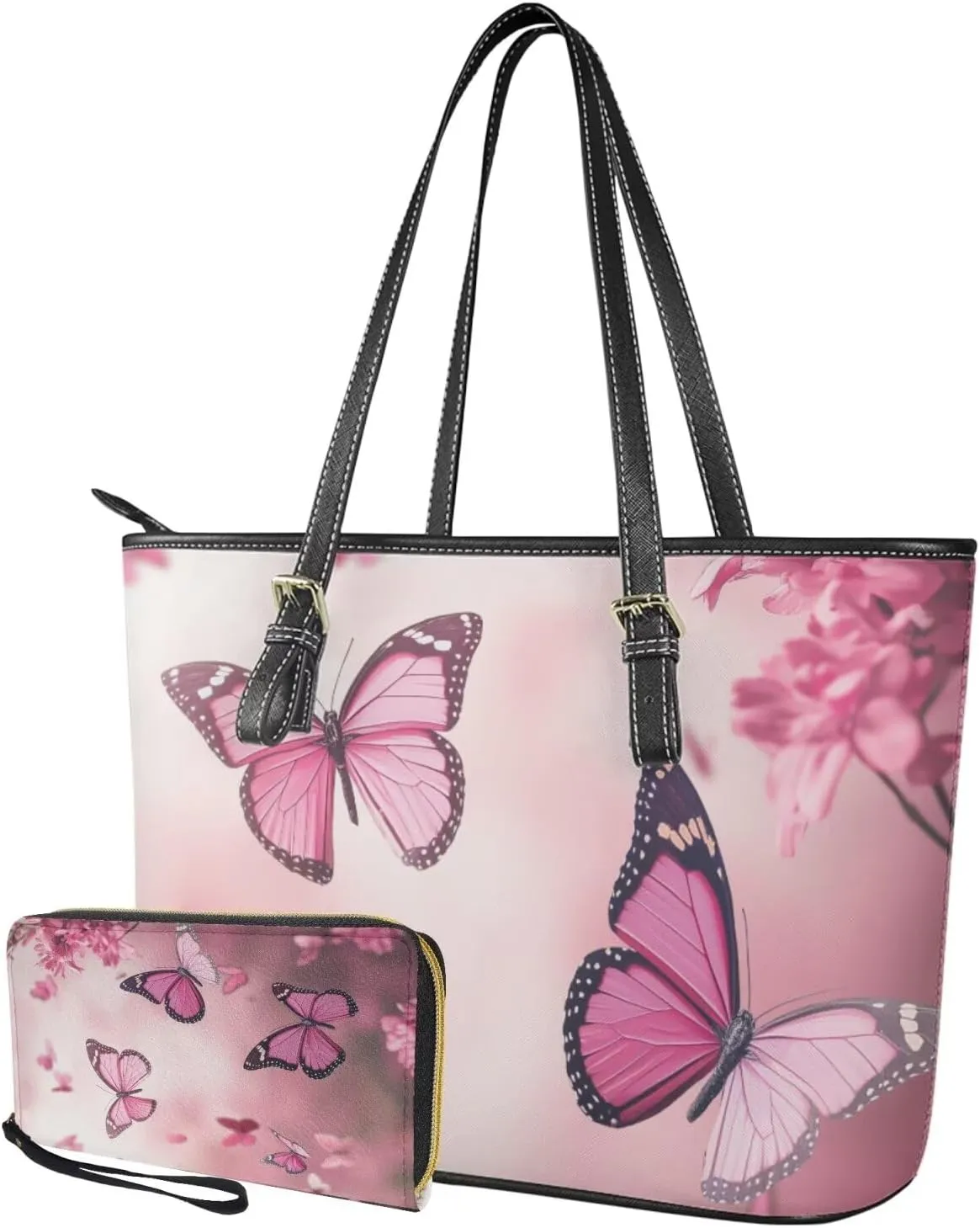 2pcs Purses for Women Wallet Shoulder Bag Top Handle Hand for Daliy Use