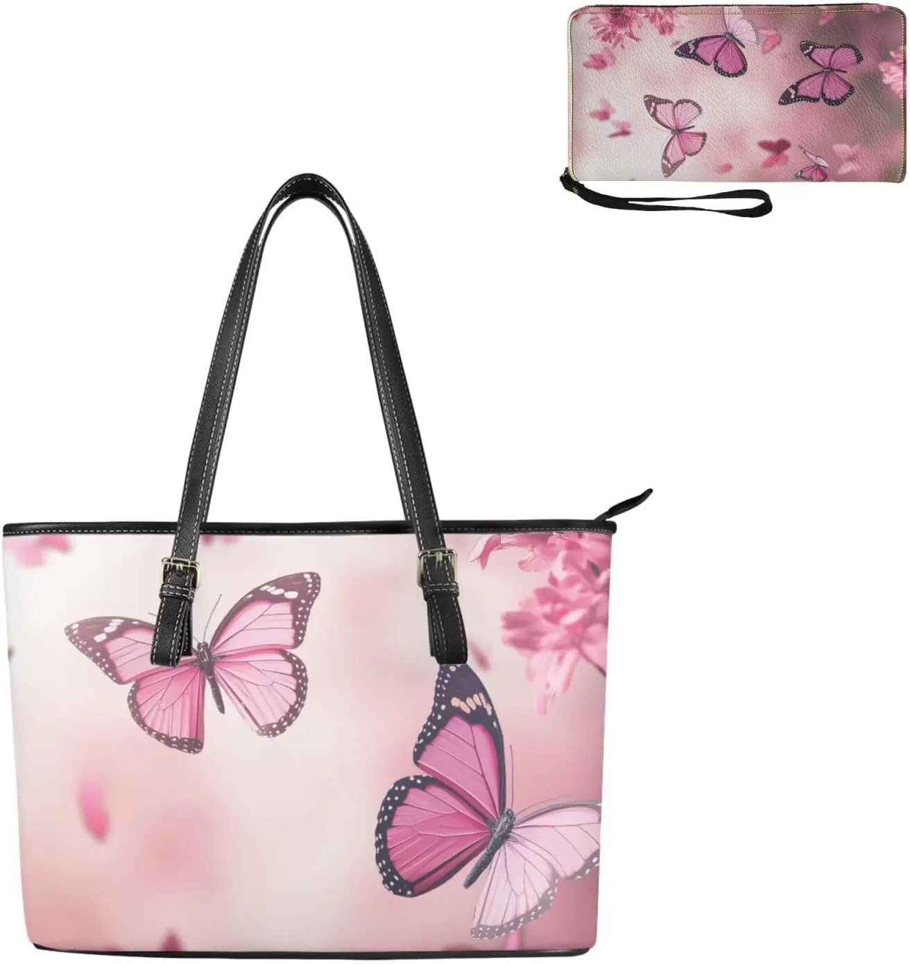 2pcs Purses for Women Wallet Shoulder Bag Top Handle Hand for Daliy Use