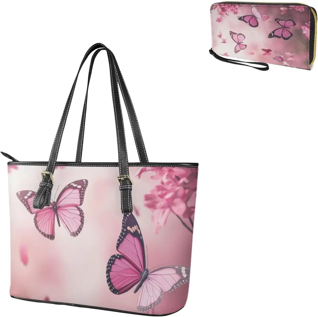 2pcs Purses for Women Wallet Shoulder Bag Top Handle Hand for Daliy Use
