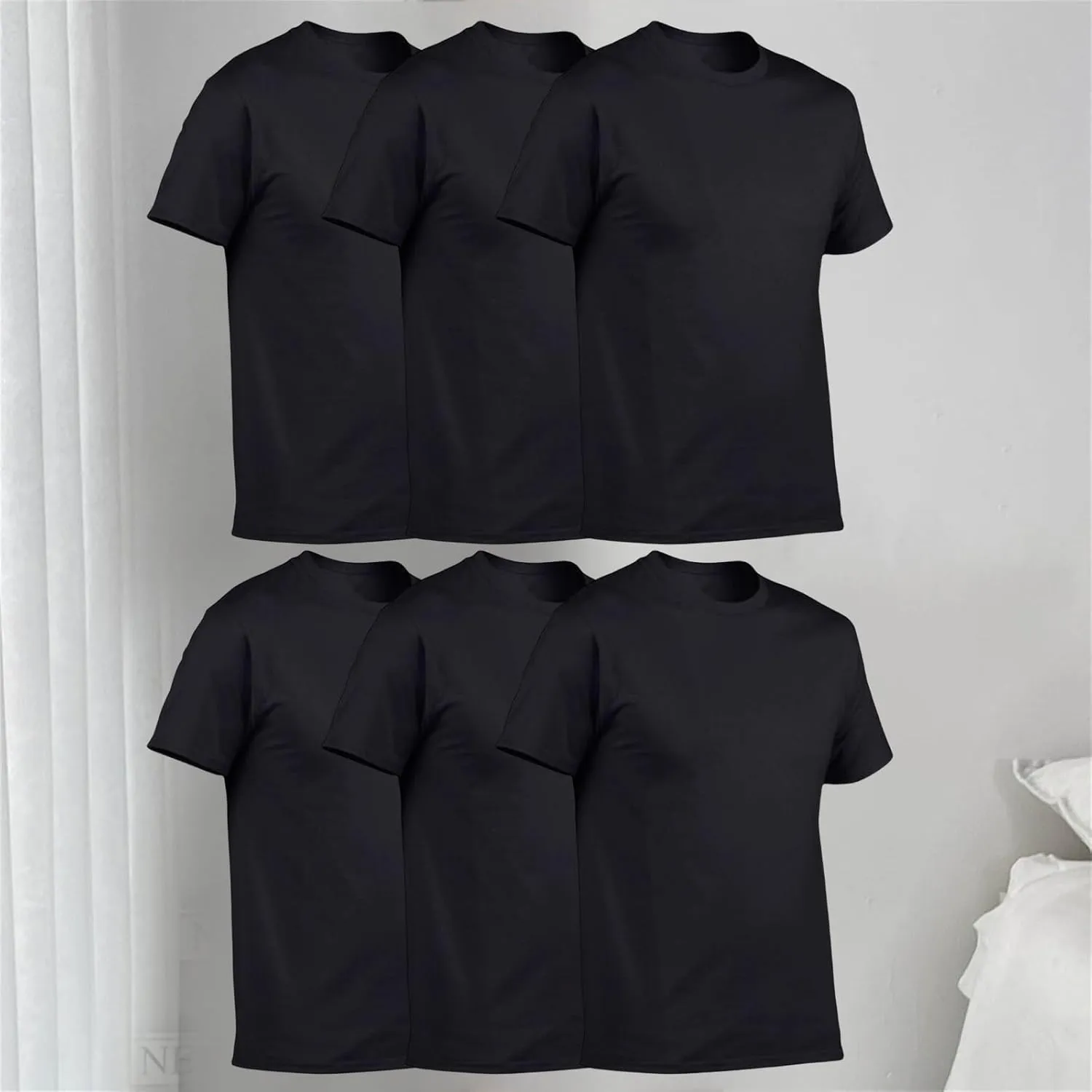 3 Pack Men Workout T Shirts Short Sleeve Crew Neck Solid Slim Fit Tee Shirt Quick Dry Casual Summer Gym Athletic Tops