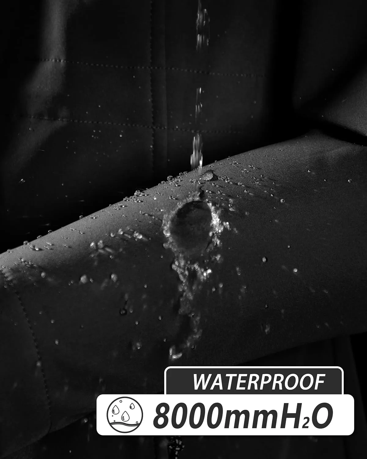33,000ft Women's Softshell Long Jacket with Hood Fleece Lined Windproof Warm up Waterproof Windbreaker