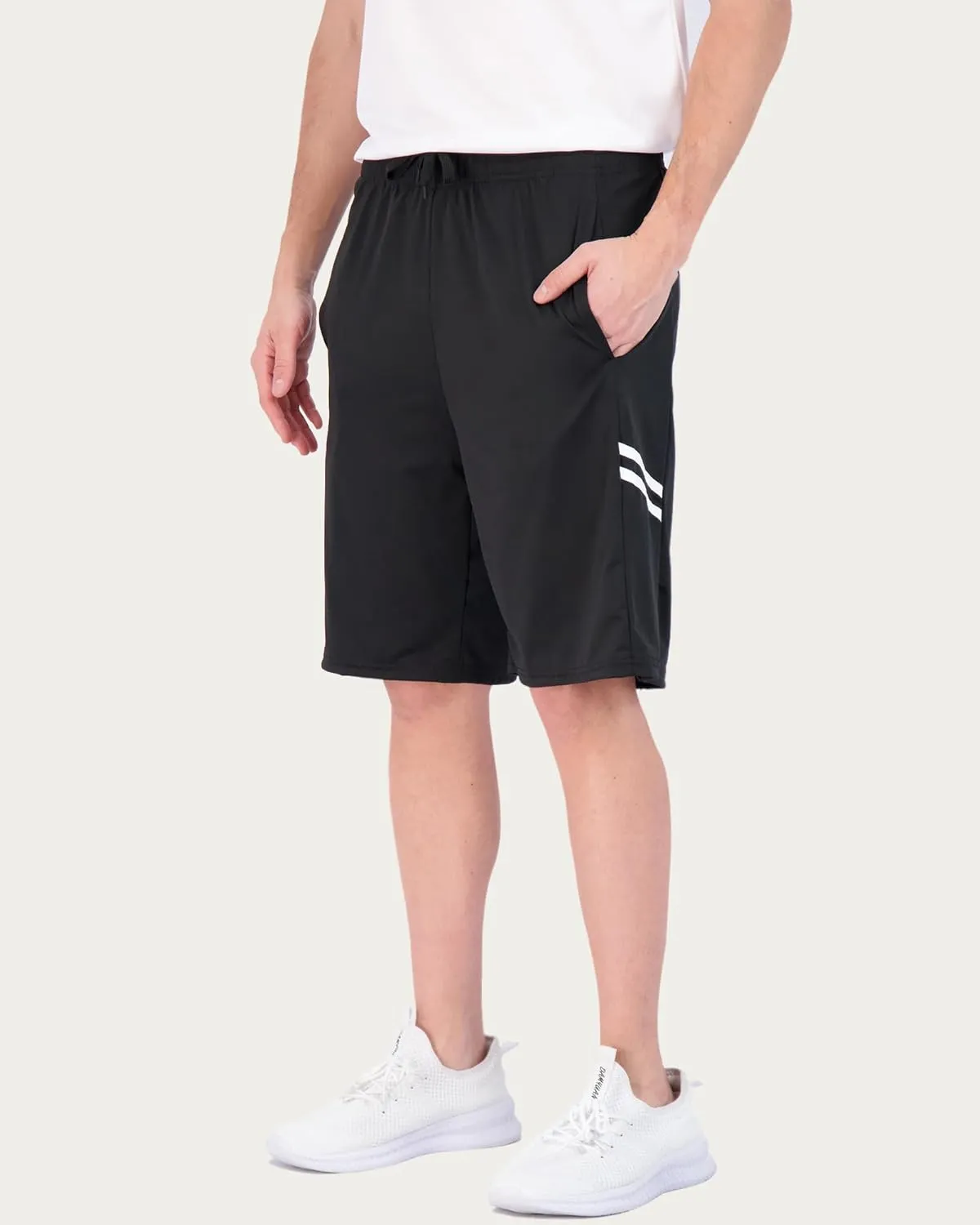 5 Pack Men's Active Quick Dry Fit Shorts - Athletic Running Gym Workout Casual Shorts with Pockets Bulk
