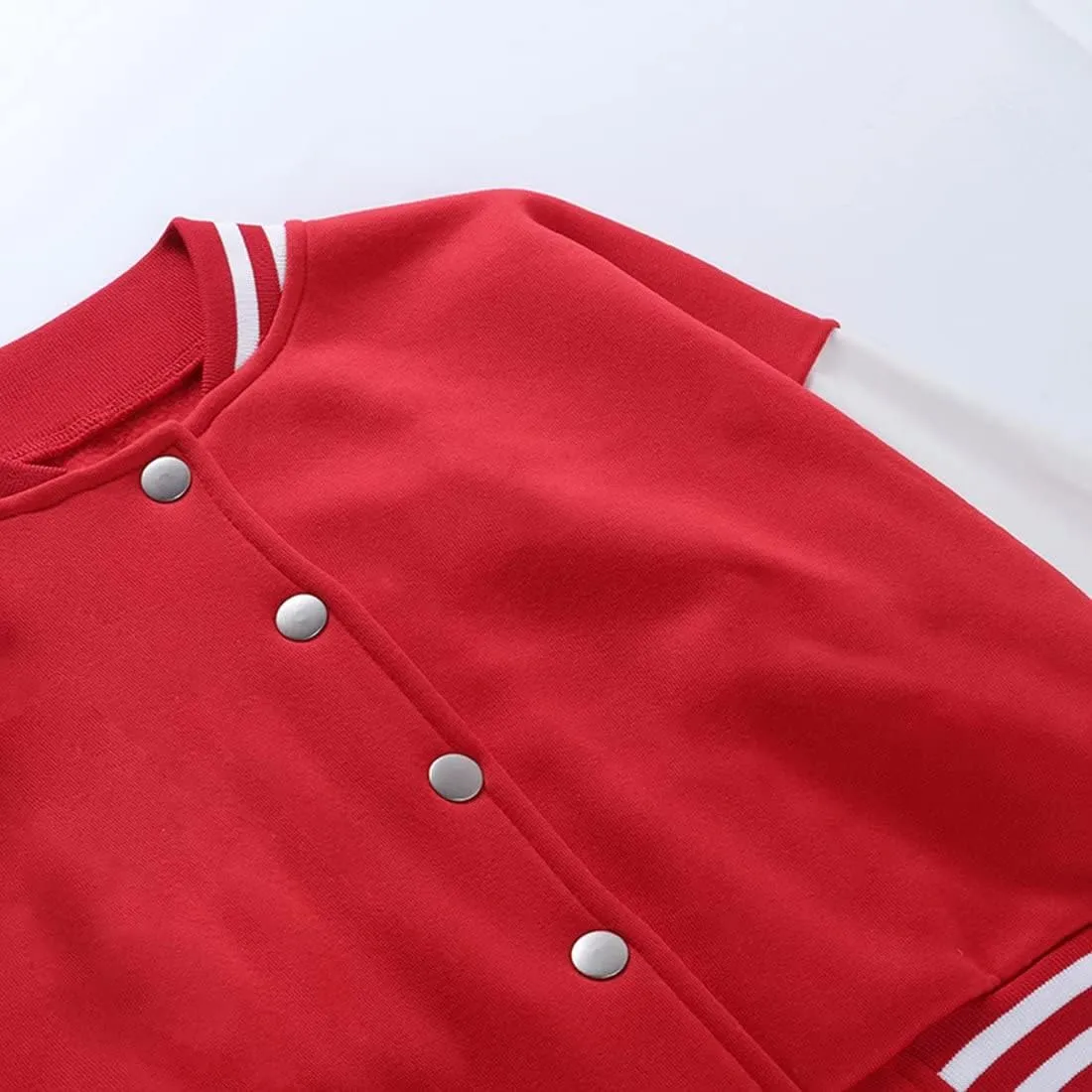 ACEFAST INC Womens Crop Varsity Jacket Letterman Baseball Jacket Bomber Vintage Y2k Streetwear Short Coat