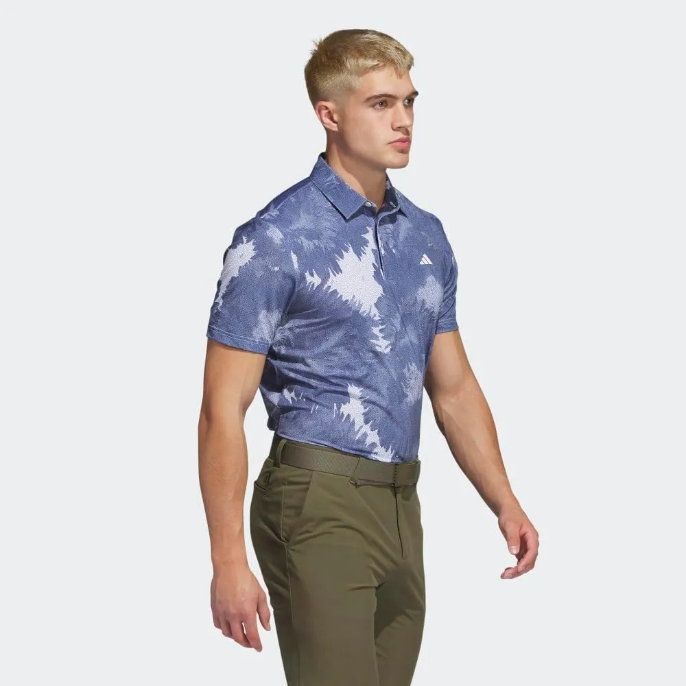 adidas Men's Flower Mesh Golf Polo Shirt