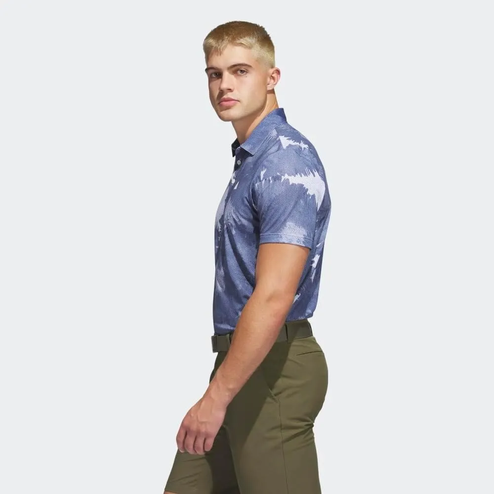 adidas Men's Flower Mesh Golf Polo Shirt