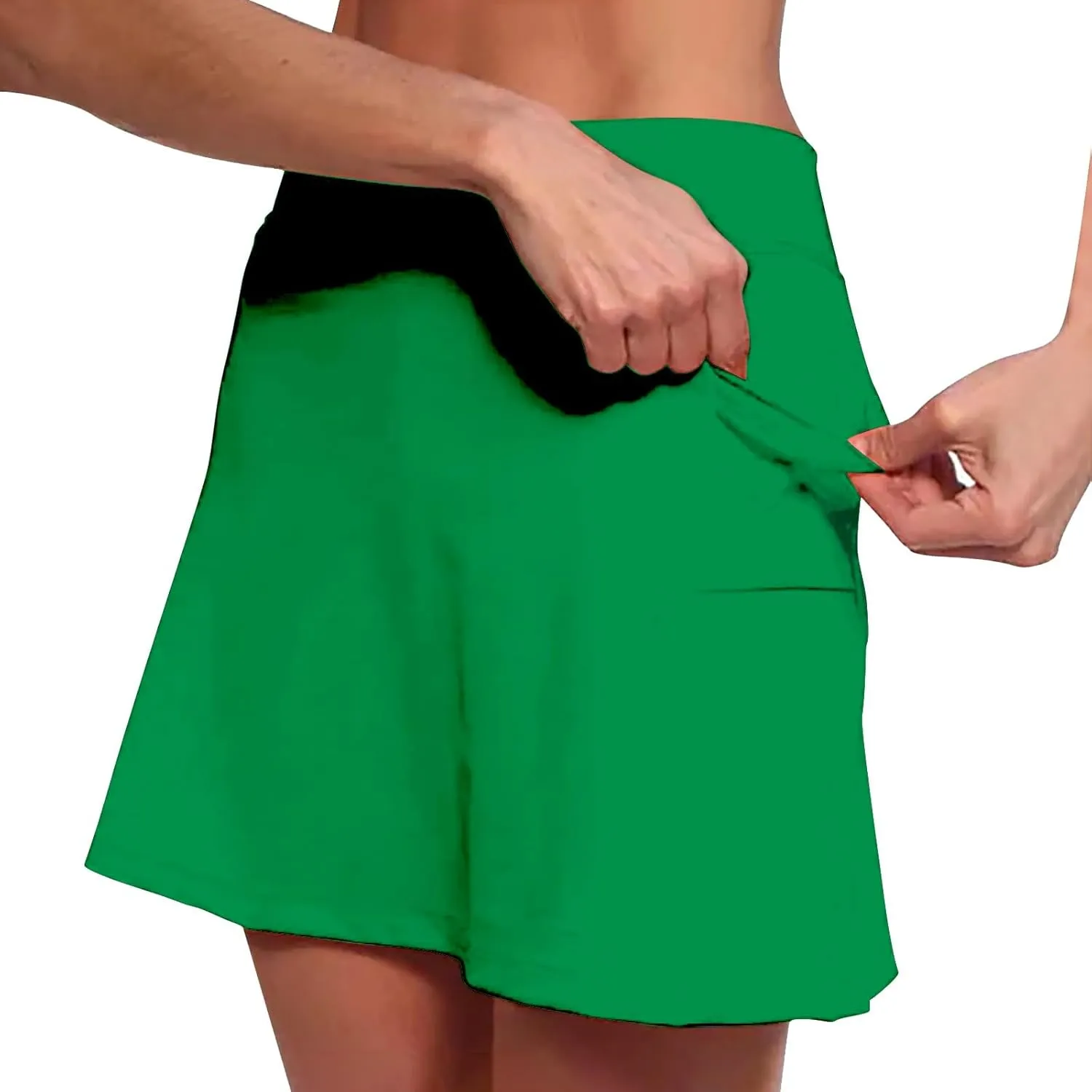 aihihe Pink Mini Skirts for Women y2k Bike Shorts Women Tummy Control Pockets Plus Size Running Shorts for Women Long