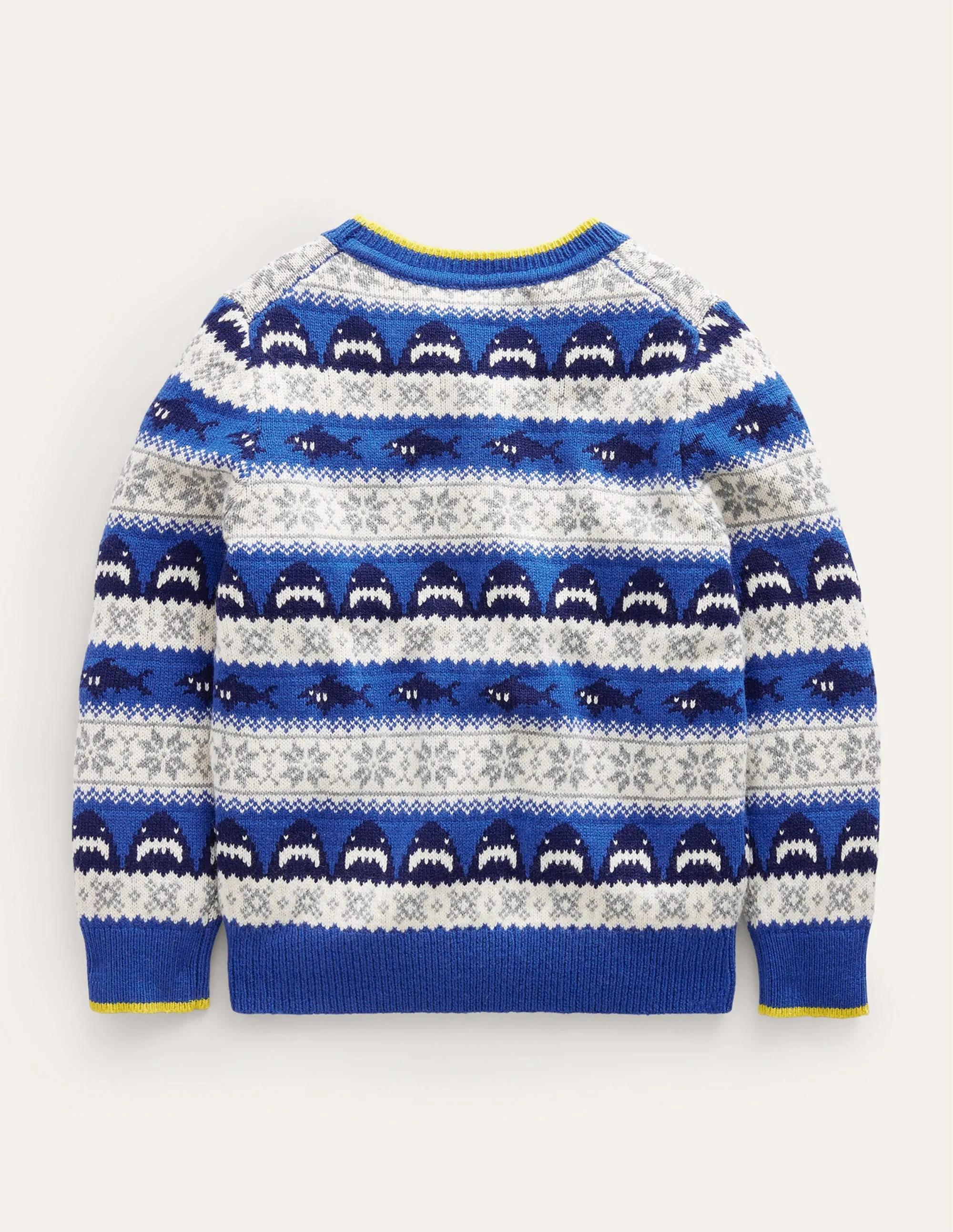 All Over Fair Isle Jumper-Dark Cobalt Sharks