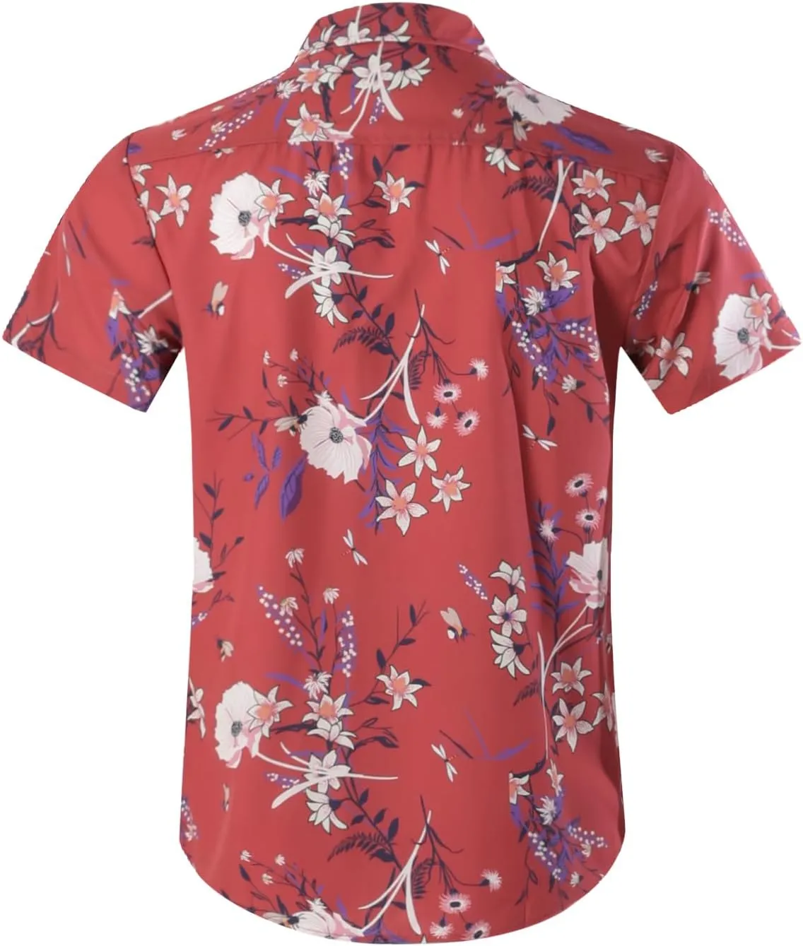 Allsense Men's Short-Sleeve Button-Down Tropical Hawaiian Shirt