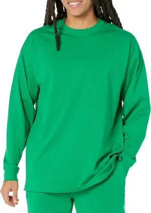 Amazon Essentials Men's Long-Sleeve T-Shirt Oversized-Fit Organic Cotton