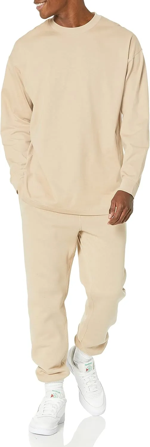 Amazon Essentials Men's Long-Sleeve T-Shirt Oversized-Fit Organic Cotton