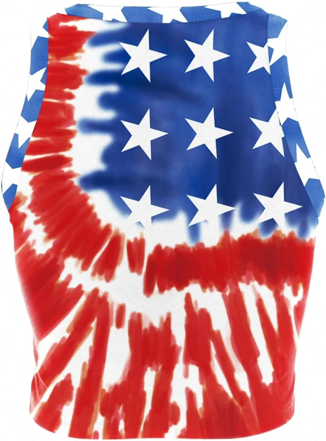 American Flag Crop Tank Tops for Women Patriotic T Shirt USA Shirt Stars Stripes 4th of July Vest Tops