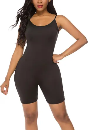 Amiliashp Women's Spaghetti Strap Tank Top Short Jumpsuit Rompers Bodysuit One Piece Catsuit