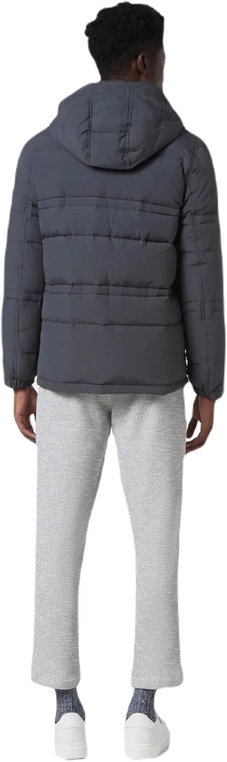 Andrew Marc Men's Huxley Mid Length Water Resistant Crinkle Down Jacket