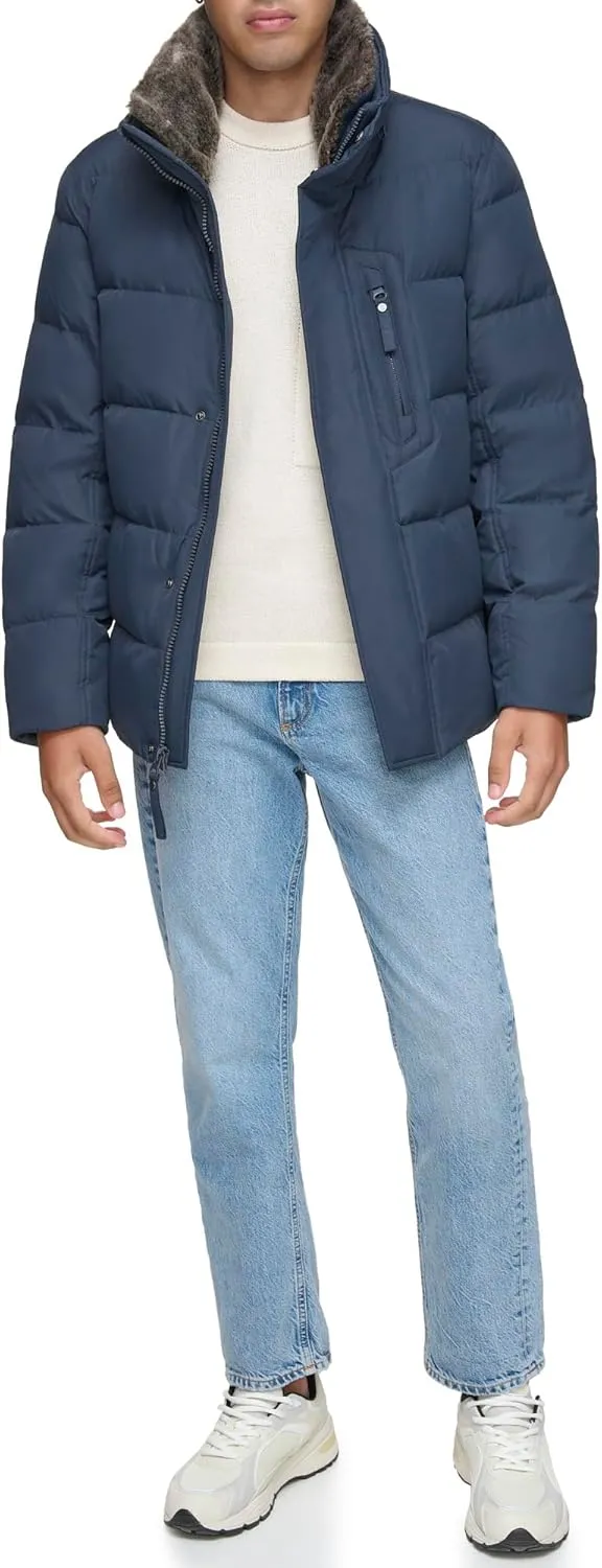 Andrew Marc Men's Mid-Length Puffer Jacket