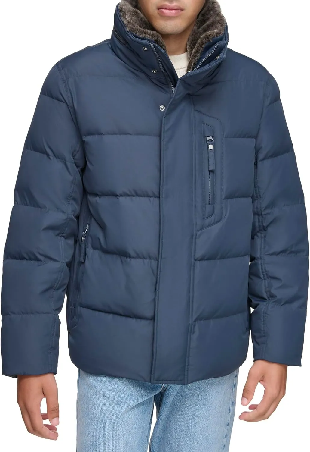Andrew Marc Men's Mid-Length Puffer Jacket