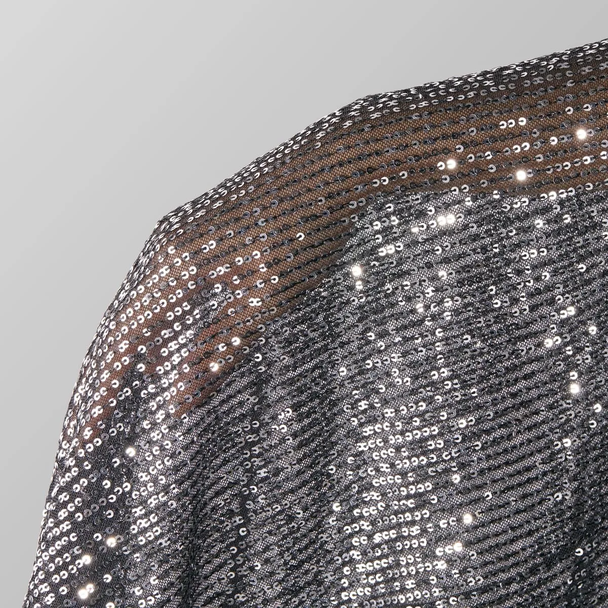 Arjen Kroos Men's Sexy Sparkly Tank Top See-Through Mesh Sequin Disco Vest