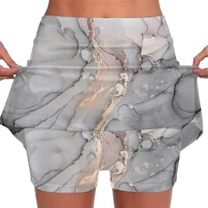 Athletic Skorts for Woman Elastic Cross Hight Waisted Tennis Yoga Shorts Skirts with Pockets Tummy Control Joggers