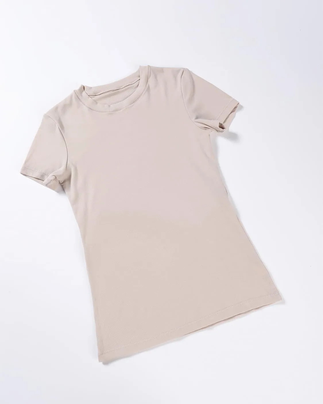 AUROLA Everyday Fitted T-Shirt for Women,Crew Neck Basic Short Sleeves T ShirtCrop Tops Modal Slim Fit Tee