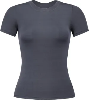 AUROLA Everyday Fitted T-Shirt for Women,Crew Neck Basic Short Sleeves T ShirtCrop Tops Modal Slim Fit Tee