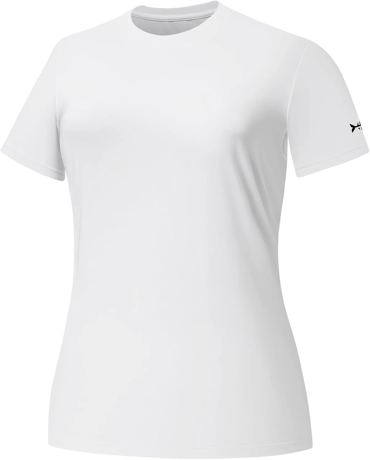 BASSDASH Womens UPF 50  Crew Neck Short Sleeve T-Shirt Cooling Performance Sun Protection Tee for Fishing Hiking Casual
