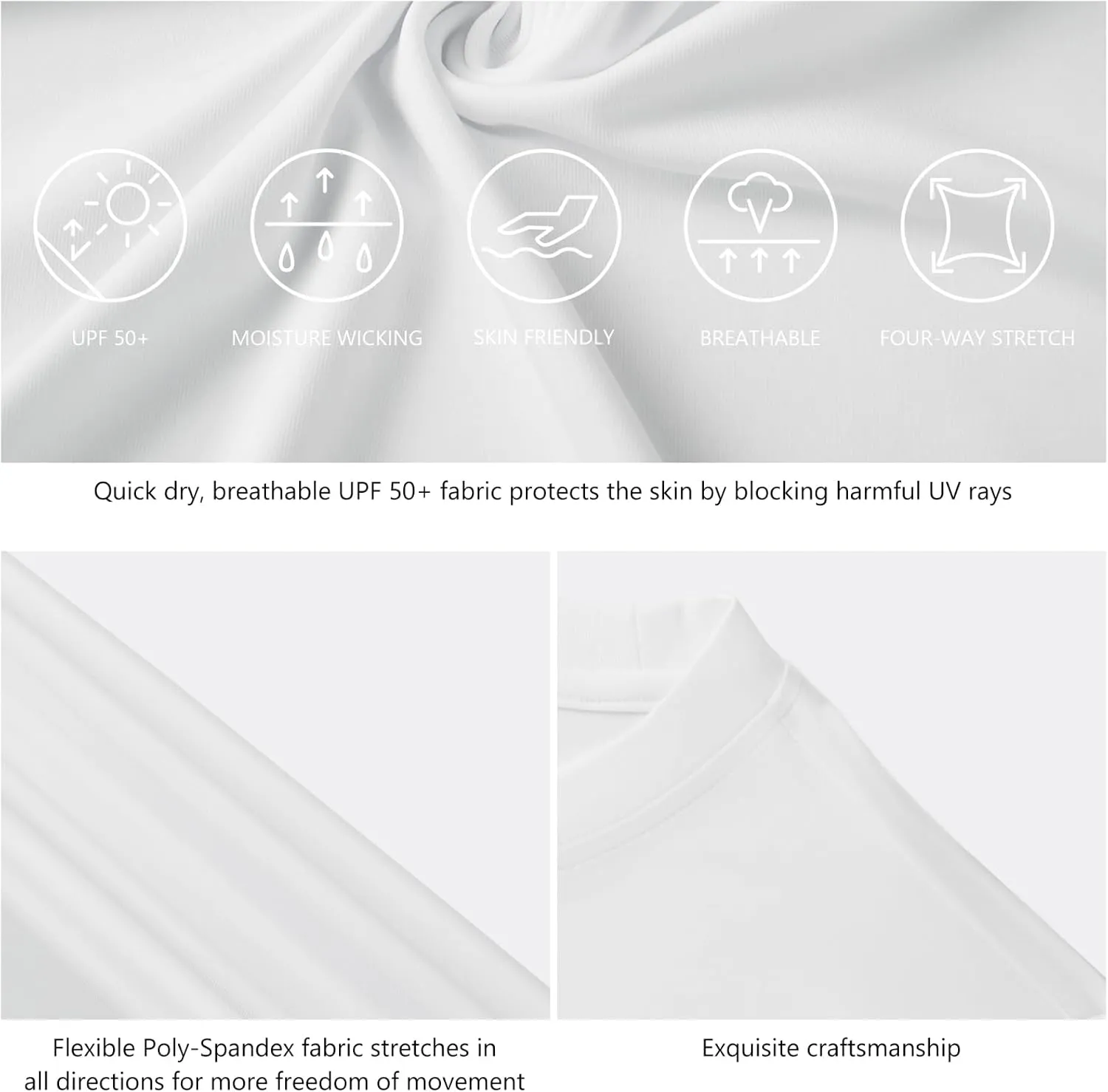 BASSDASH Womens UPF 50  Crew Neck Short Sleeve T-Shirt Cooling Performance Sun Protection Tee for Fishing Hiking Casual