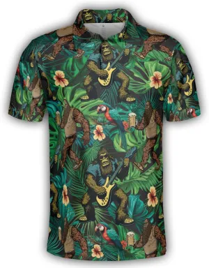 Bigfoots Polo Shirts for Men - Bigfoots Lovers Stylish Mens Goft Shirt Casual Short Sleeve Button Down Outfit Set 60