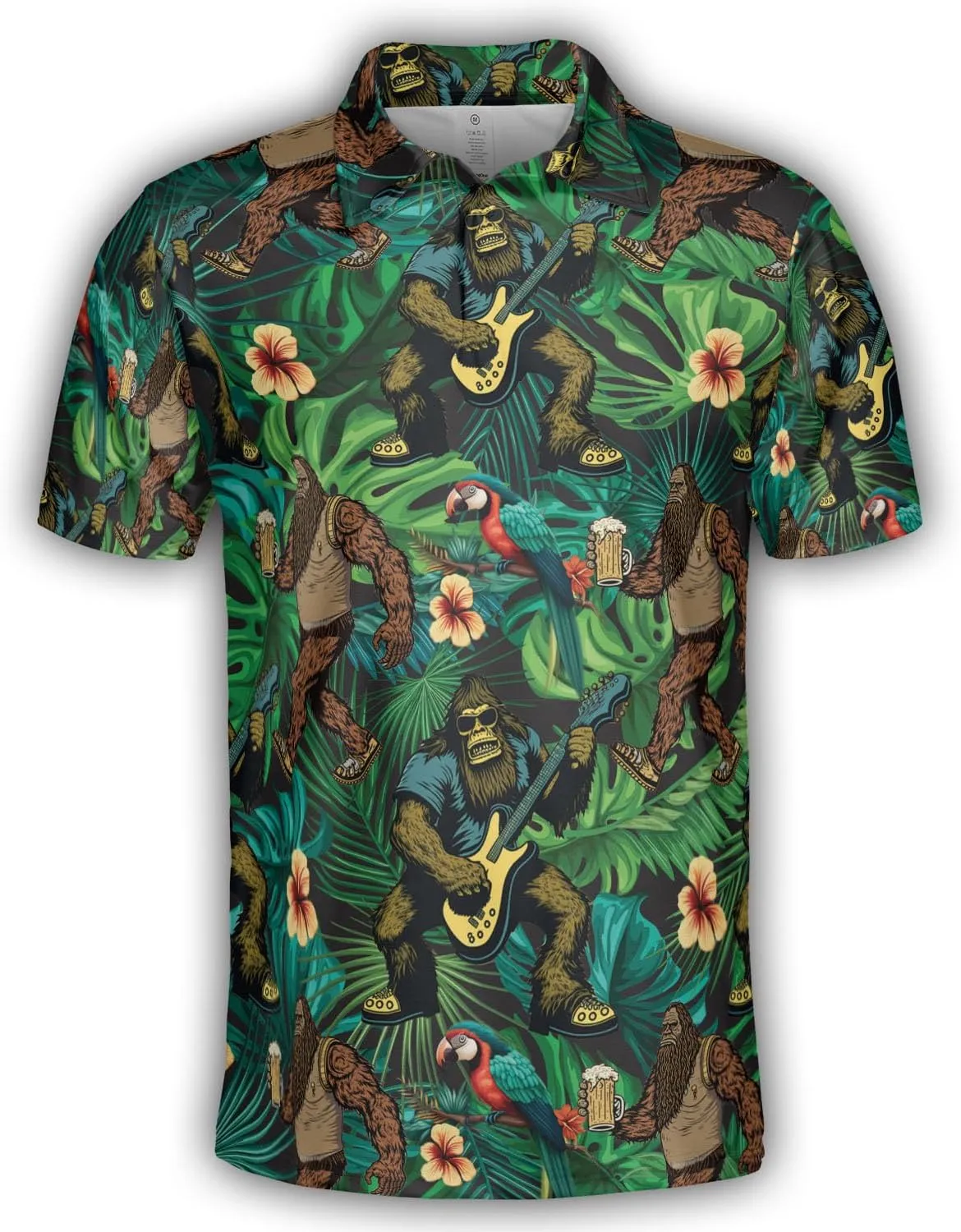 Bigfoots Polo Shirts for Men - Bigfoots Lovers Stylish Mens Goft Shirt Casual Short Sleeve Button Down Outfit Set 60