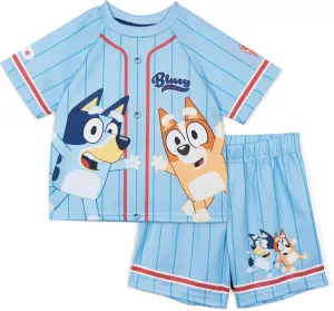 Bluey Mesh T-Shirt and Shorts Outfit Set Infant to Little Kid Sizes (12 Months - 7)