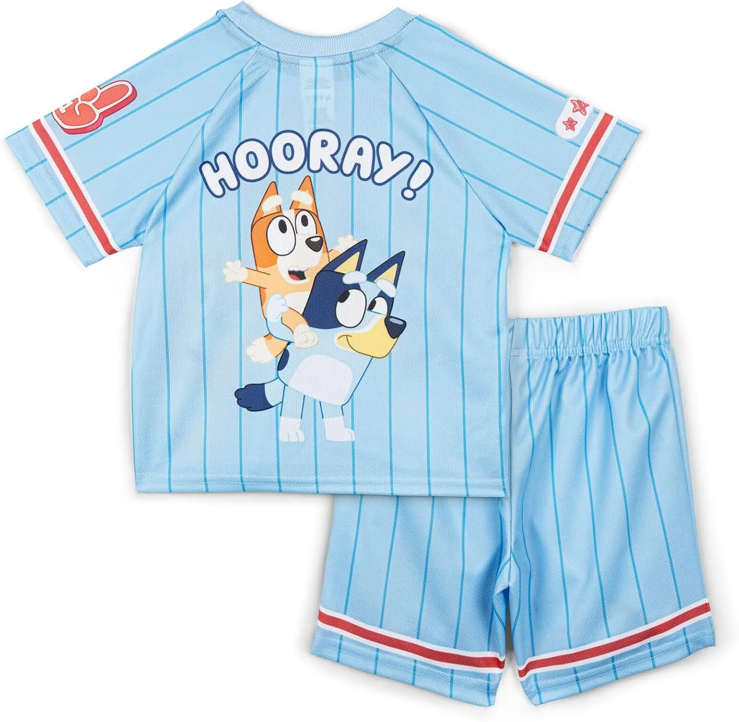 Bluey Mesh T-Shirt and Shorts Outfit Set Infant to Little Kid Sizes (12 Months - 7)