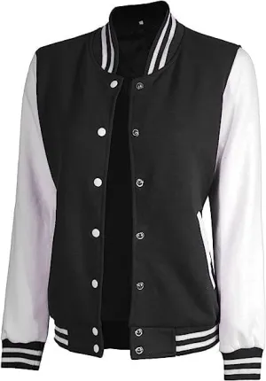 Bomber Varsity Jacket Women - Classic Letterman Jacket Woman in both Standard and Cropped Women Jacket Style