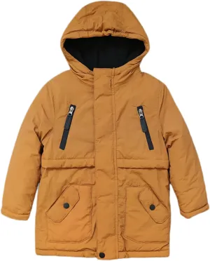 Boys Girls Winter Outwear Coats, Kids Hooded Windproof Jacket Winter Warm Thick Cotton-Padded Parka