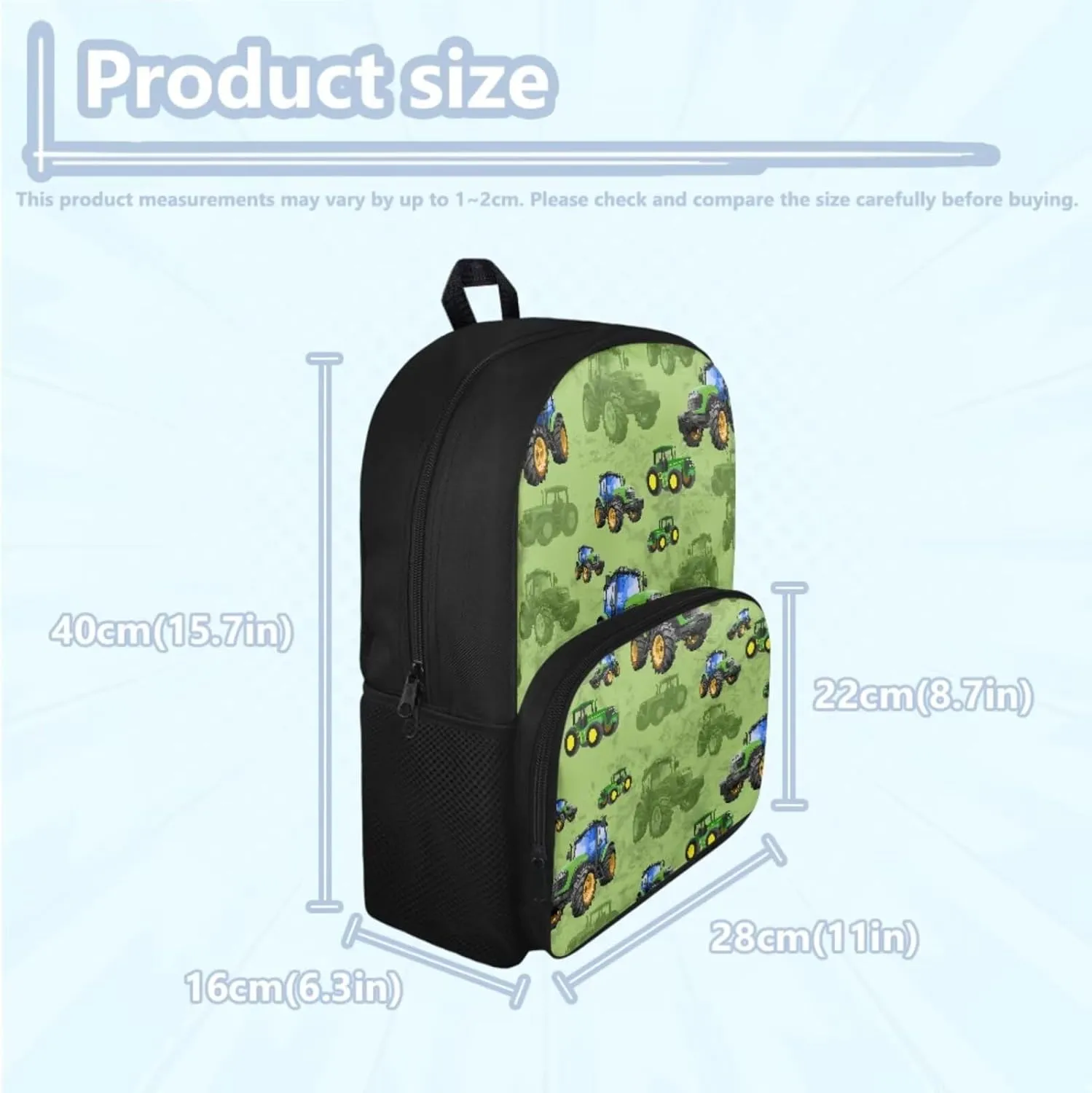 Cartoon Truck Teen Backpacks for Boys Casual Cool Bookbag for Teens School Travel Sport 3 in 1 School Bag Set with Insulated Lunch Box Pencil Case for Daycare Primary Elementary
