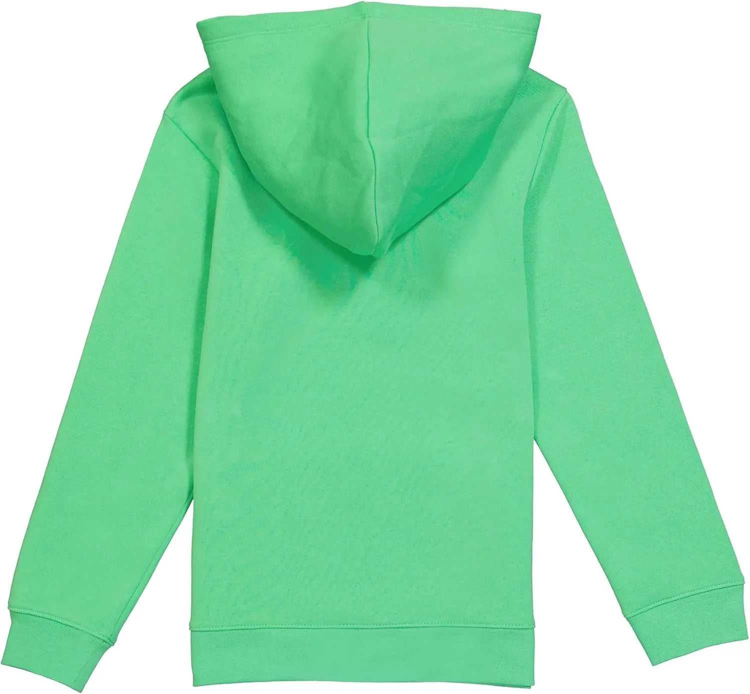 Champion Big Girls' Long-Sleeve Powerblend Fleece Hoodie, Marble Script (Happy Spring Green)
