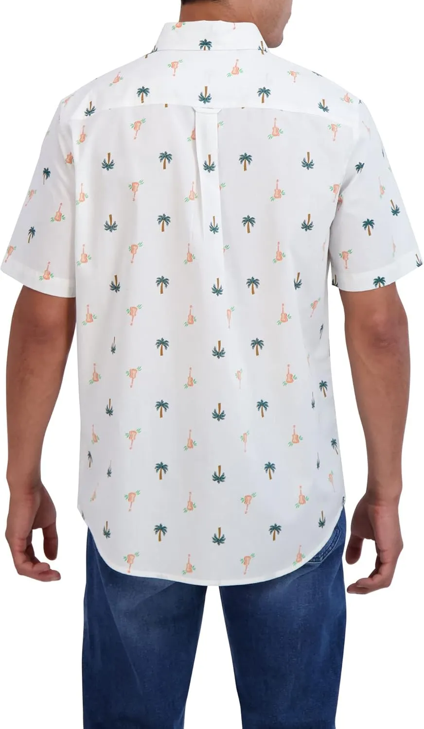 Chaps Men's Button-Down Shirt - Classic Woven Short Sleeve Formal Collared Shirt with Chest Pocket for Men (Sizes: S-XXL)