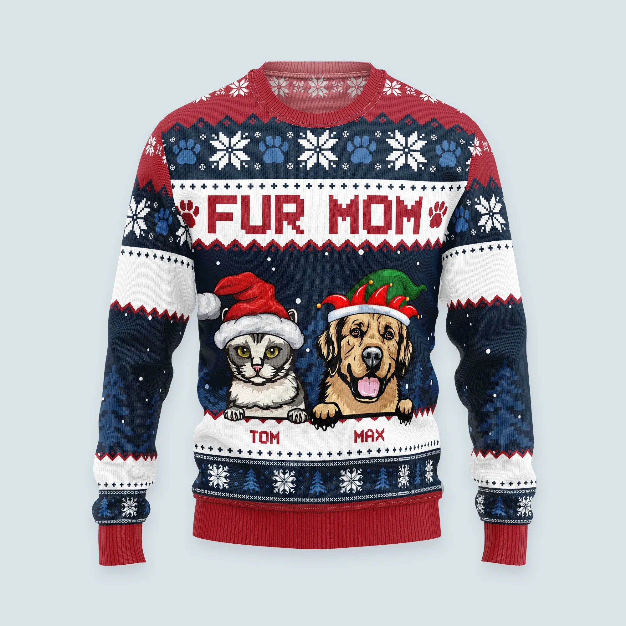 Christmas Pet Parents - Personalized Ugly Sweater