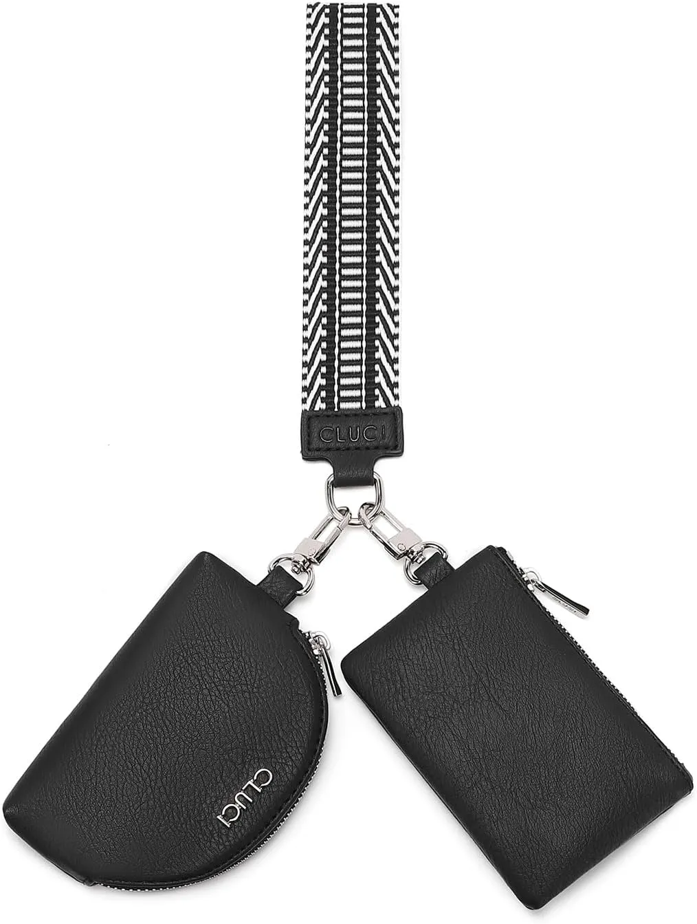 CLUCI Shoulder Bag for Women Bundle with Dual Pouch Wristlet Wallet