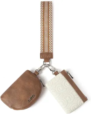 CLUCI Small Shoulder Bags Bundle with Dual Pouch Wristlet Wallet