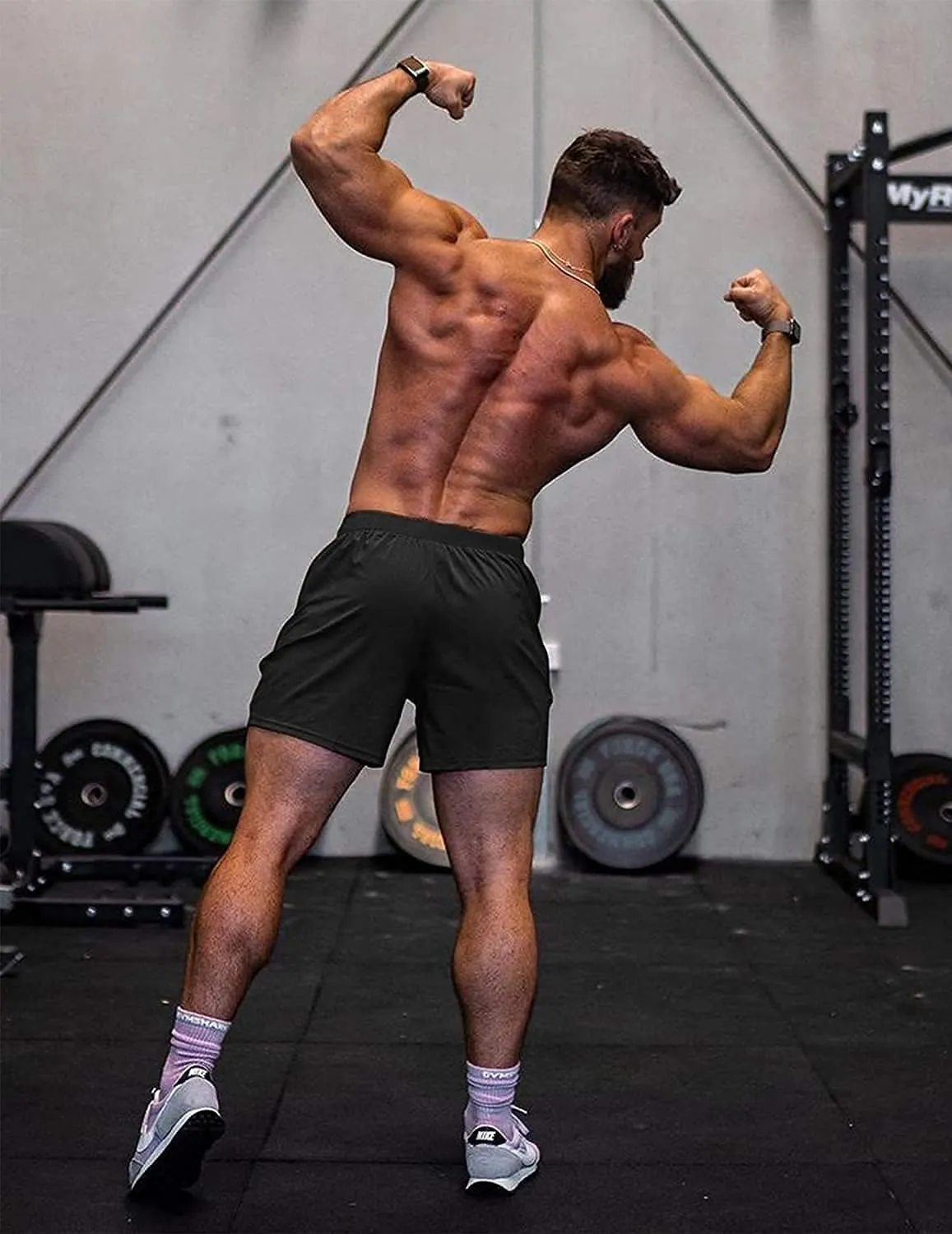 COOFANDY Men's 3 Pack Workout Gym Shorts Mesh Athletic Shorts Lightweight Bodybuilding Training Short Pants with Pockets