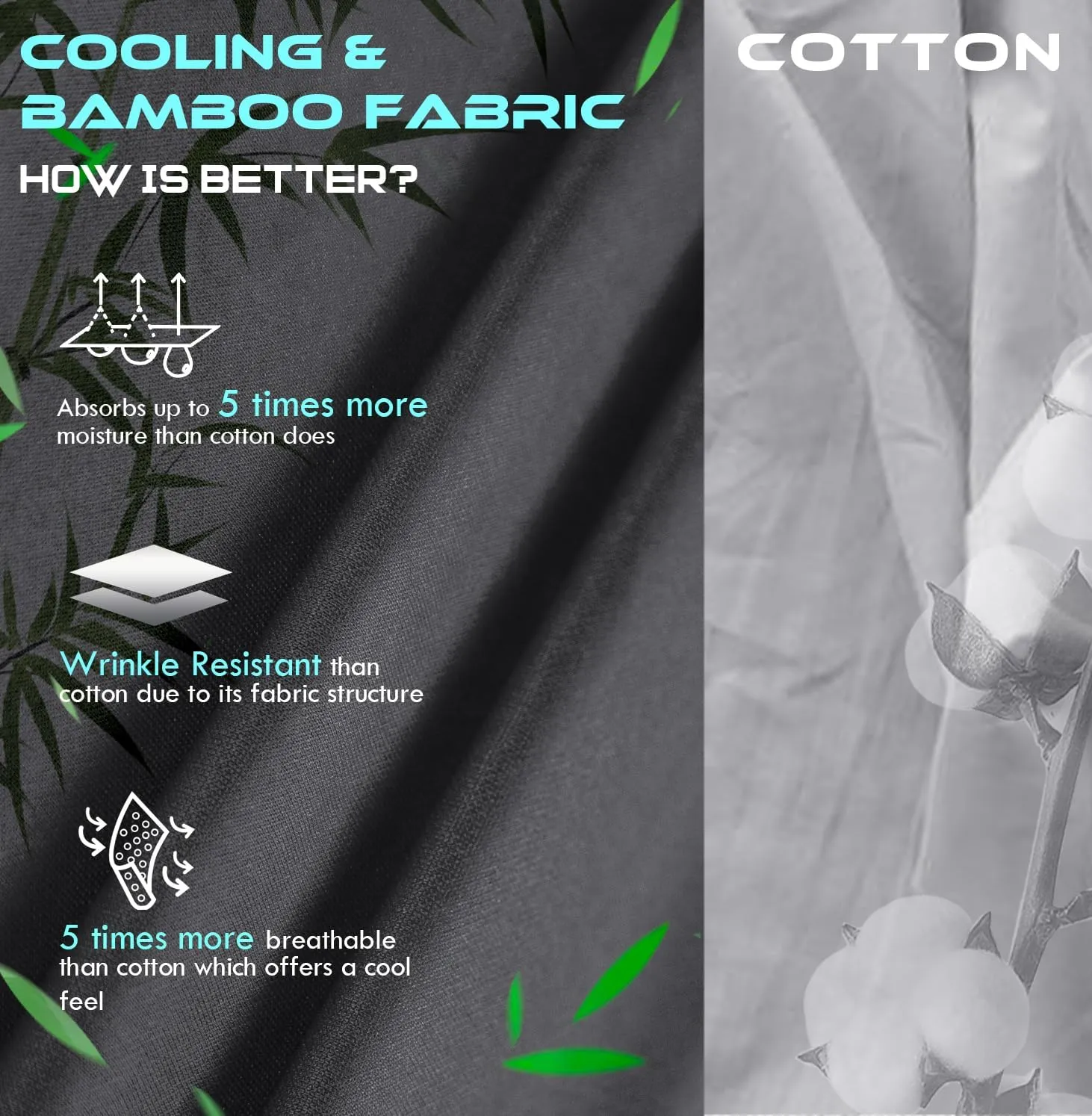 Cooling Bamboo Viscose Workout T Shirts for Men Short Sleeve Quick Dry Fit Gym Tee Moisture Wicking Athletic UPF50 