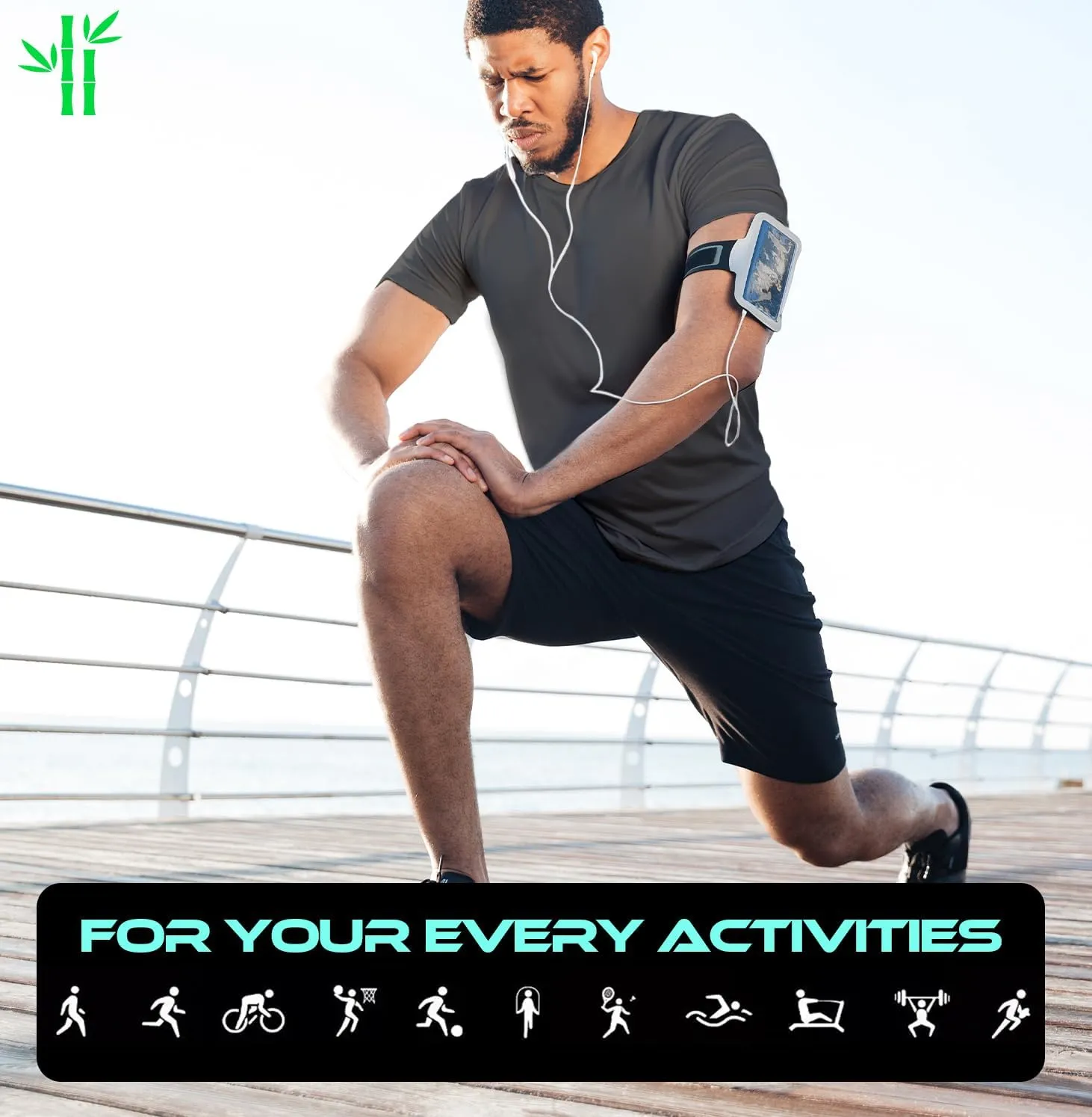 Cooling Bamboo Viscose Workout T Shirts for Men Short Sleeve Quick Dry Fit Gym Tee Moisture Wicking Athletic UPF50 