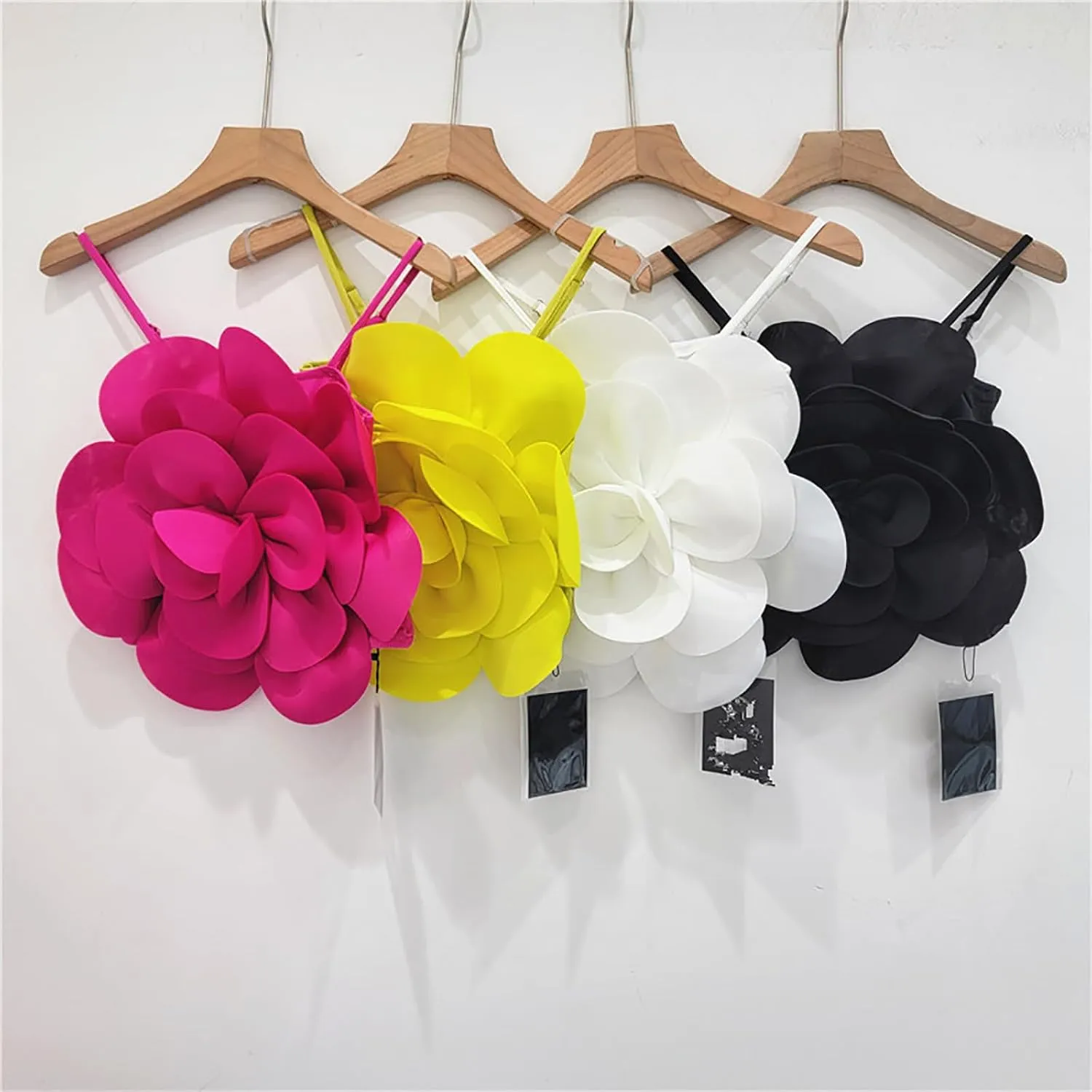 CORIRESHA Women's Summer 3D Flower Tank Top Spaghetti Strap Beach Vacation Cute Camisole
