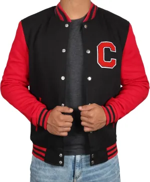 Decrum Varsity Jacket Men - High School Letterman Bomber Style Fleece Baseball Jackets For Men