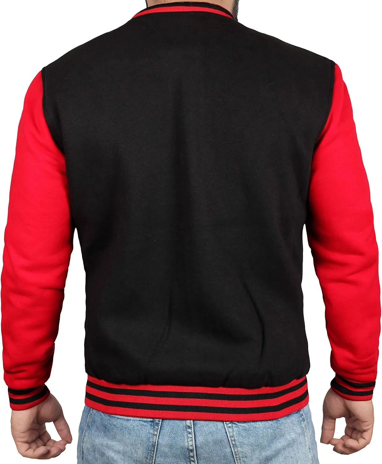 Decrum Varsity Jacket Men - High School Letterman Bomber Style Fleece Baseball Jackets For Men