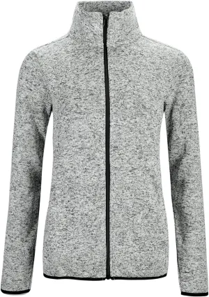 Dolcevida Women's Long Sleeve Sweater Fleece Zip Up Speckled Jacket with Pockets