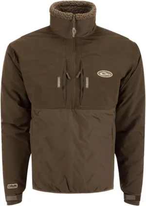 Drake Waterfowl Men's LST Guardian Flex Double Down 1/4 Zip Eqwader Insulated Waterproof Breathable Hunting Jacket
