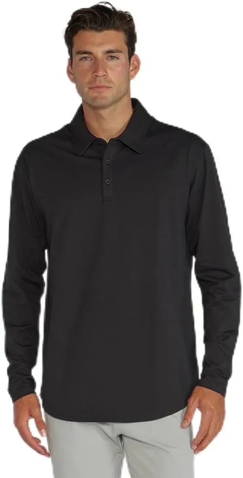 Drop-Cut Polo Long Sleeve Men's Shirt