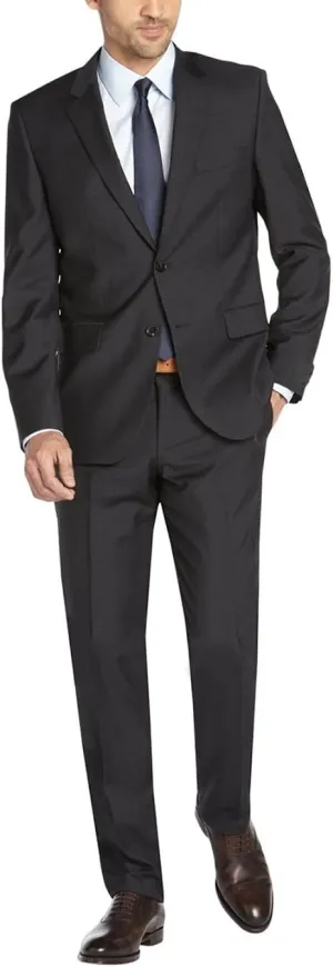 DTI GV Executive Men's Two Button Suit Modern Fit Blazer Jacket Pants 2 Piece