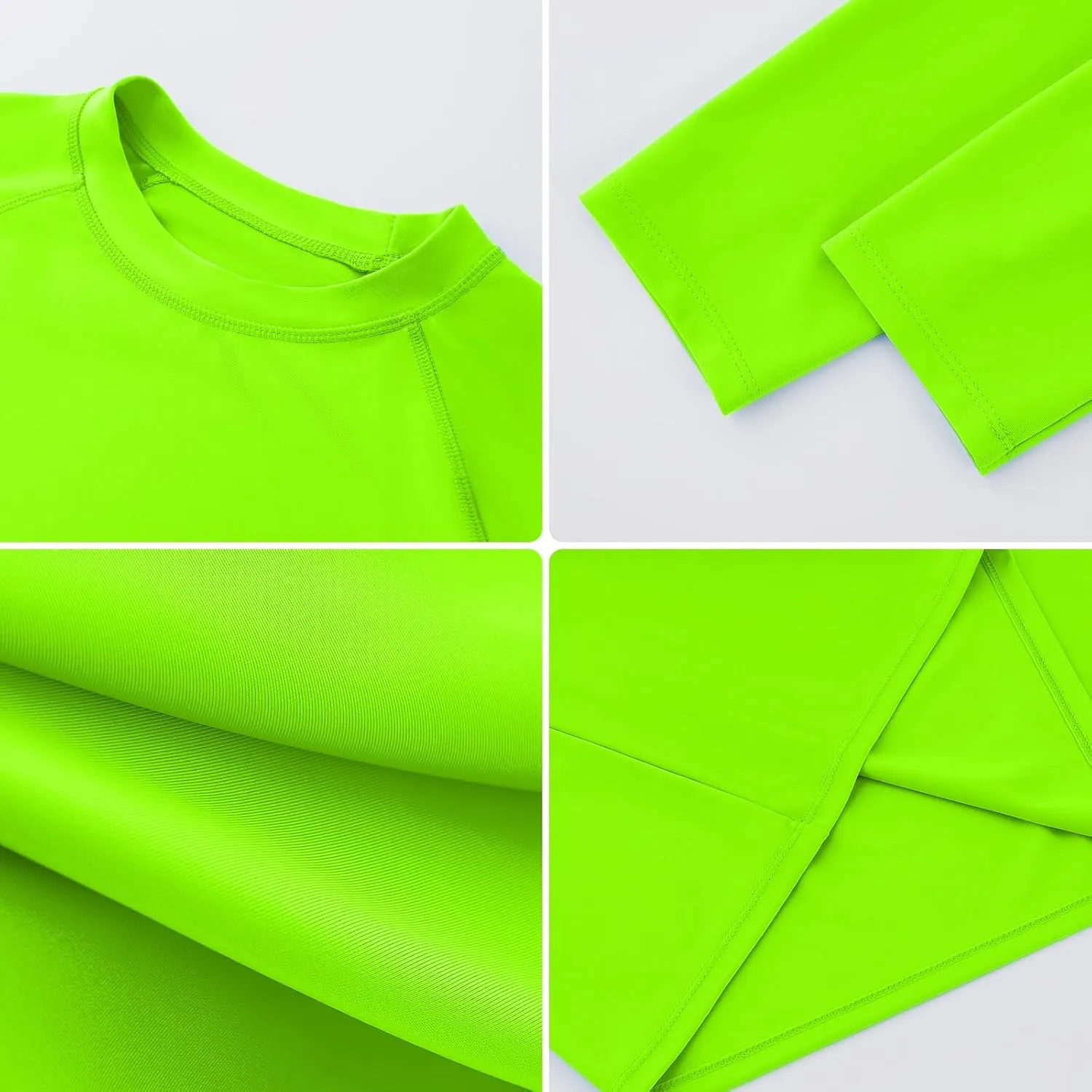ESTAMICO 2 Pack Men Rash Guard Quick Dry Long Sleeve Swim Shirts UPF 50  UV Sun Protection Swim Tee