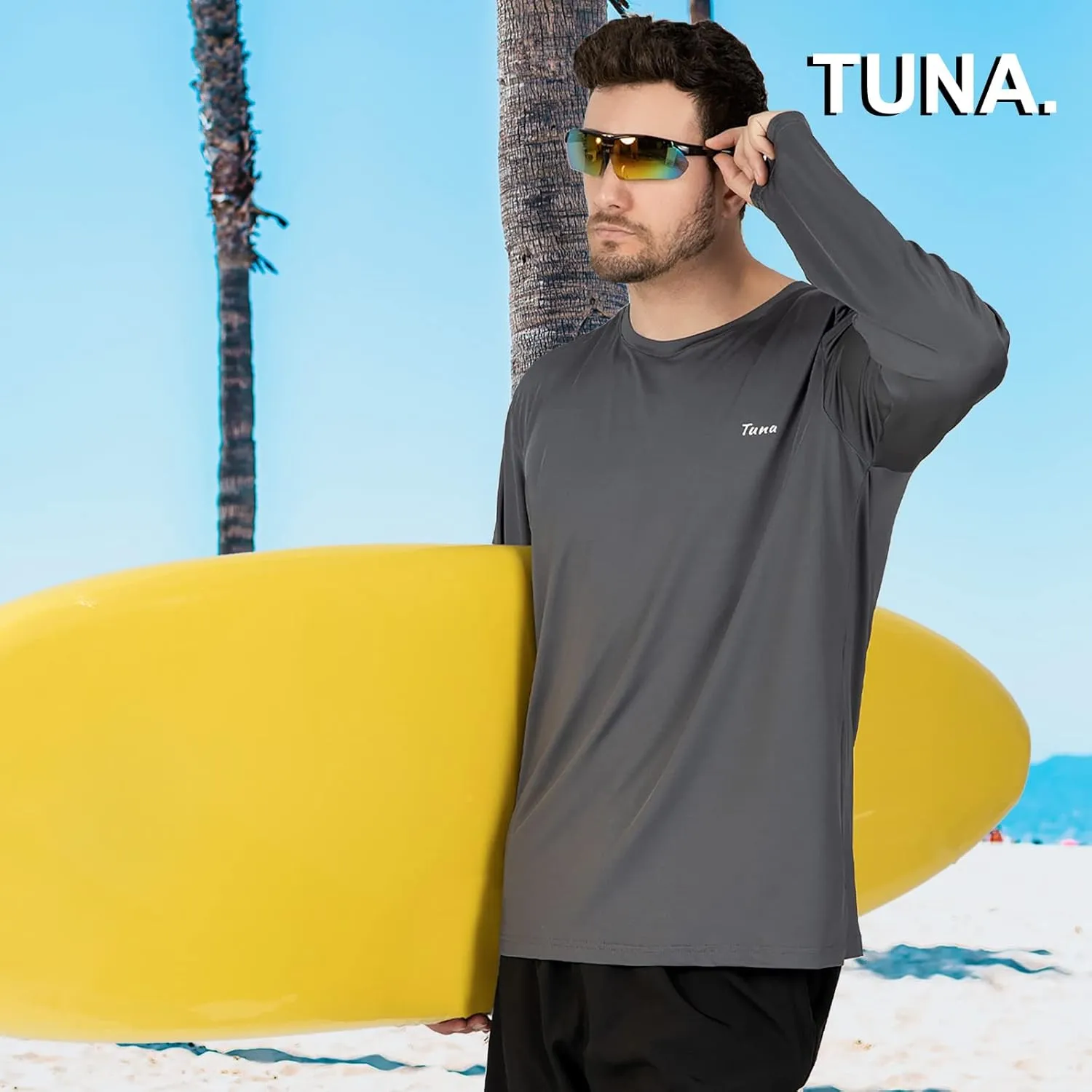 Fishing Shirts for Men Long Sleeve UPF 50  UV Sun Protection Quick Dry Rash Guard Hiking Running Walking Shirt
